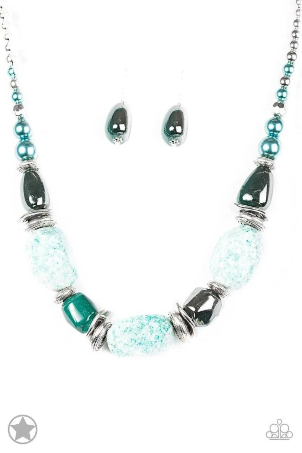 Paparazzi - In Good Glazes  -Blue Necklace