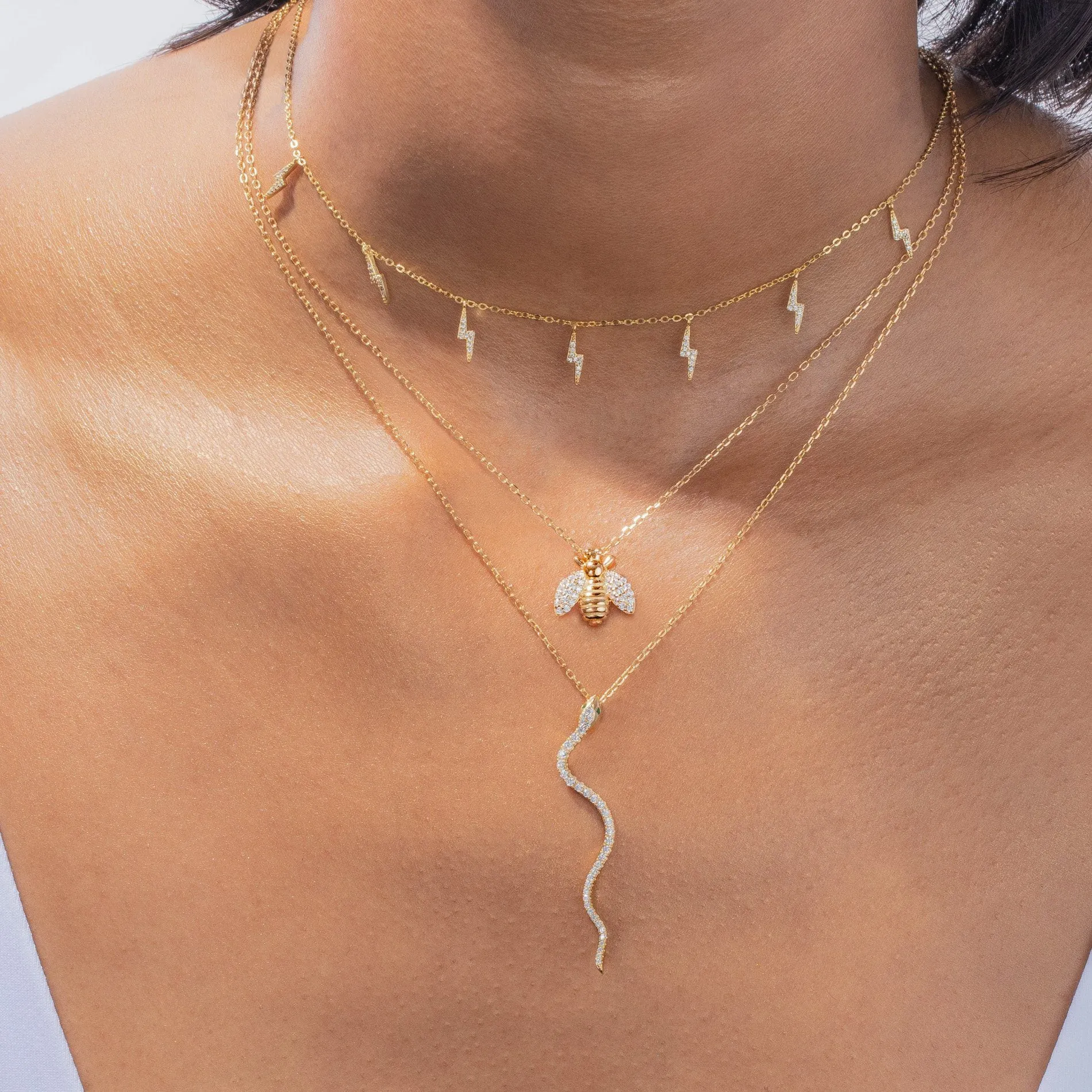 Pavé Bee Necklace