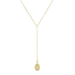 Pavé Snake Oval Link Lariat