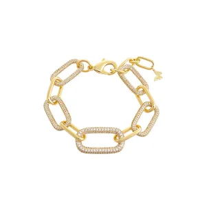 Pave Chunky Open Link Bracelet