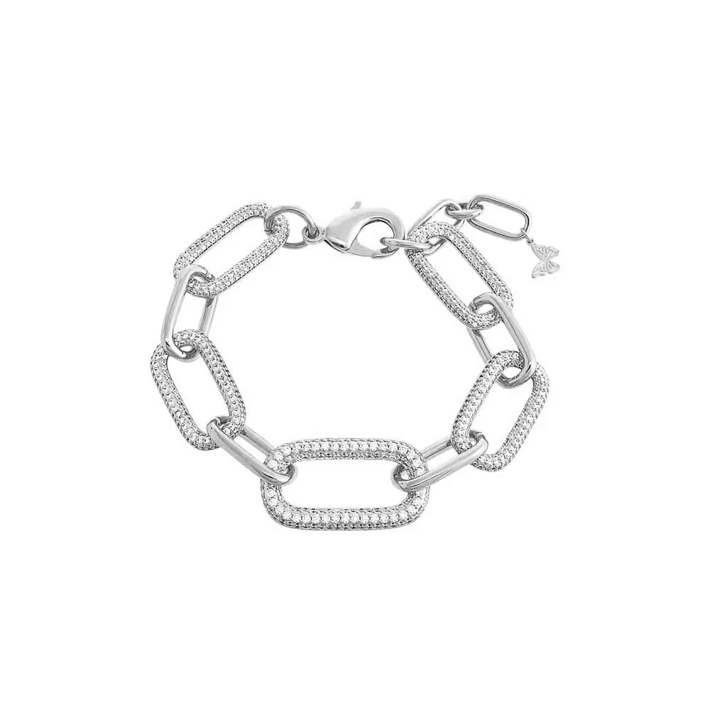 Pave Chunky Open Link Bracelet