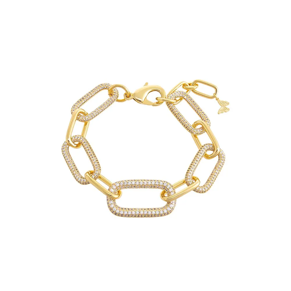 Pave Chunky Open Link Bracelet