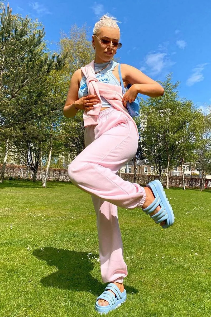Pink Oversized Joggers - Erica