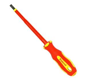 PROFERRED INSULATED (1000V) SCREWDRIVER - 7/32" (Slotted) x 5" Yellow PP & Red TPV Handle