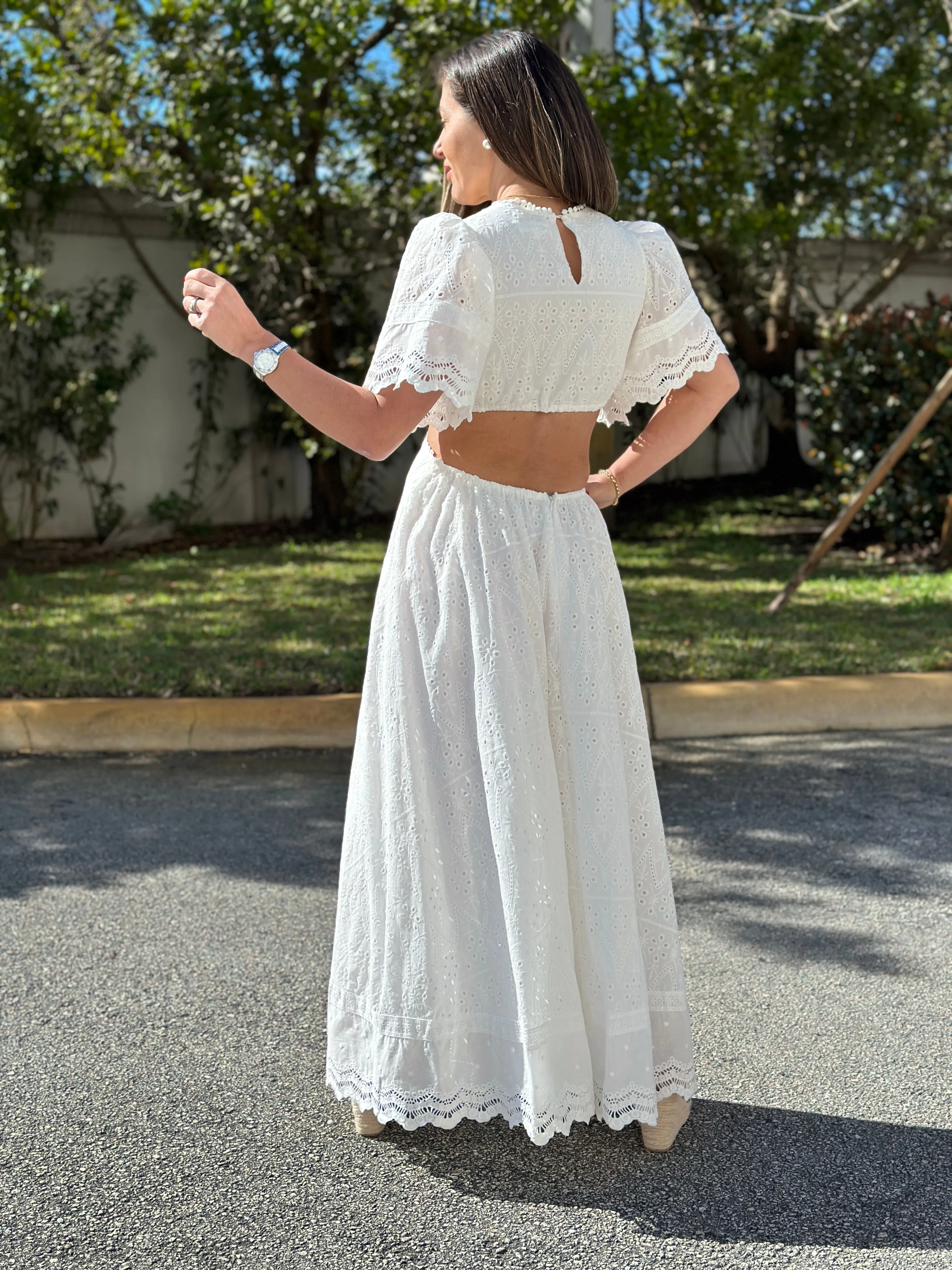 "Chantelle"  Puffy Sleeve Cut Out Dress