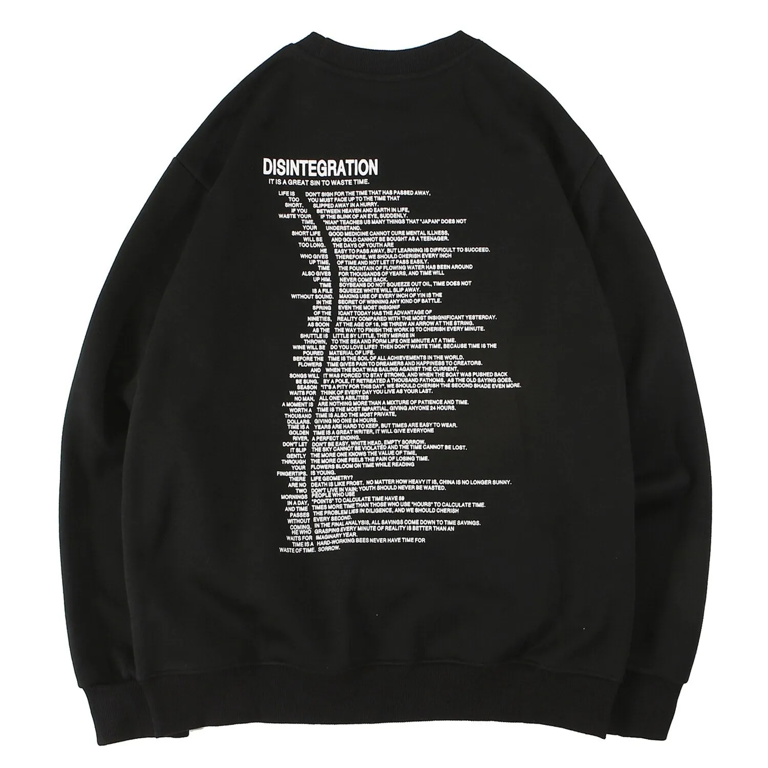 "DISINTEGRATION" Sweatshirt Crewneck Noir - URB1™