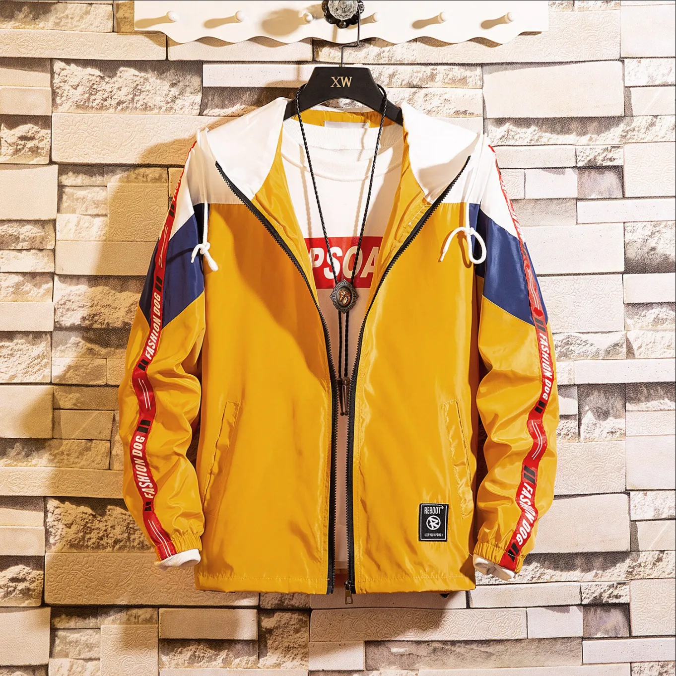 "FASHIOND" Veste Coupe Vent Bleu - URB1™