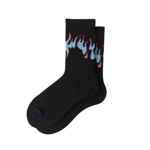 "FLAME" Chaussettes Montantes Blanc streetwear - URB1™