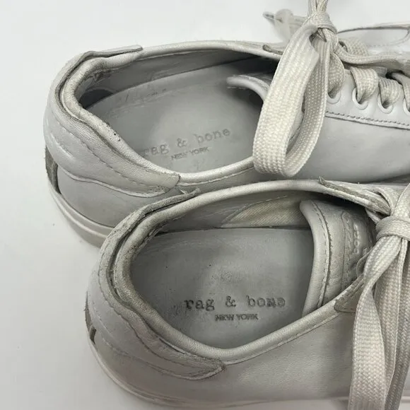 rag &amp; bone white sneakers women 35 pre-worn