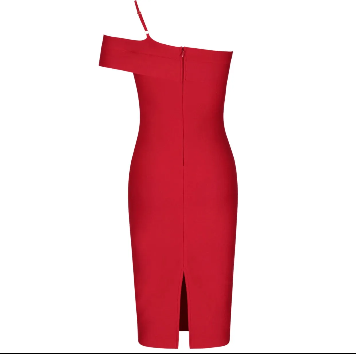 Red One Shoulder Sexy Dress