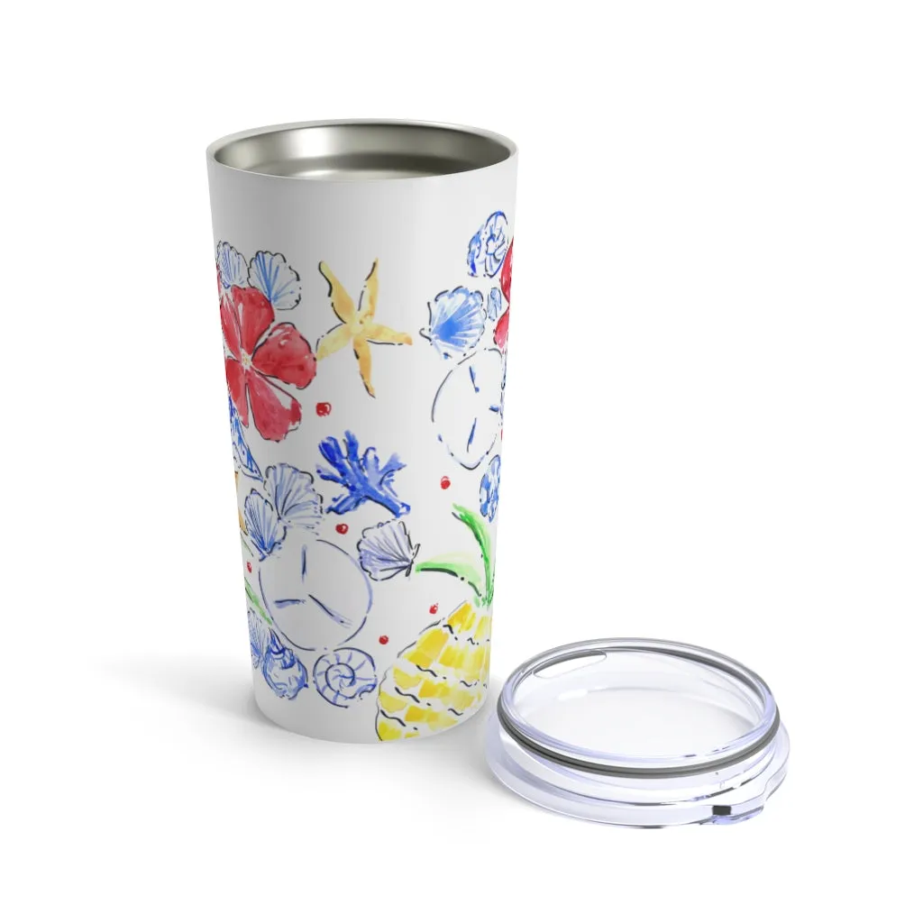 Red White and Bloom Tumbler 20oz