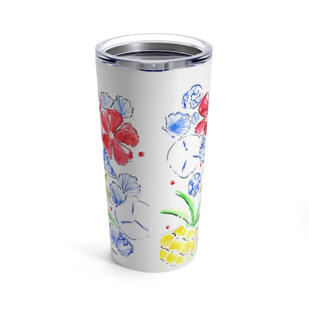 Red White and Bloom Tumbler 20oz
