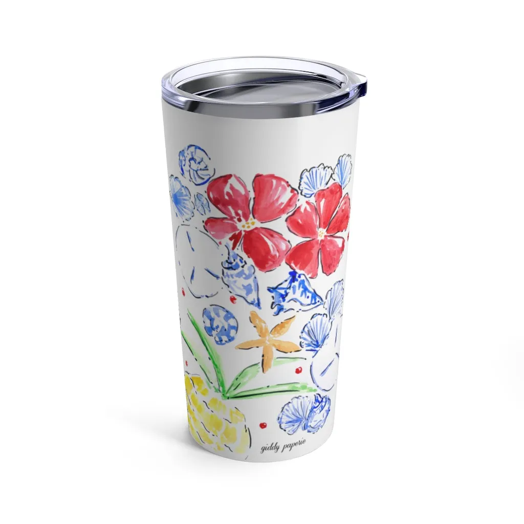 Red White and Bloom Tumbler 20oz