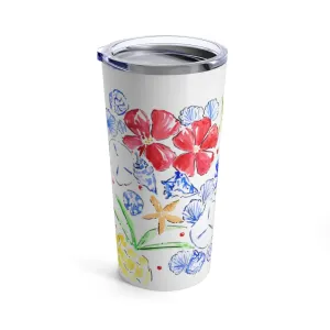 Red White and Bloom Tumbler 20oz