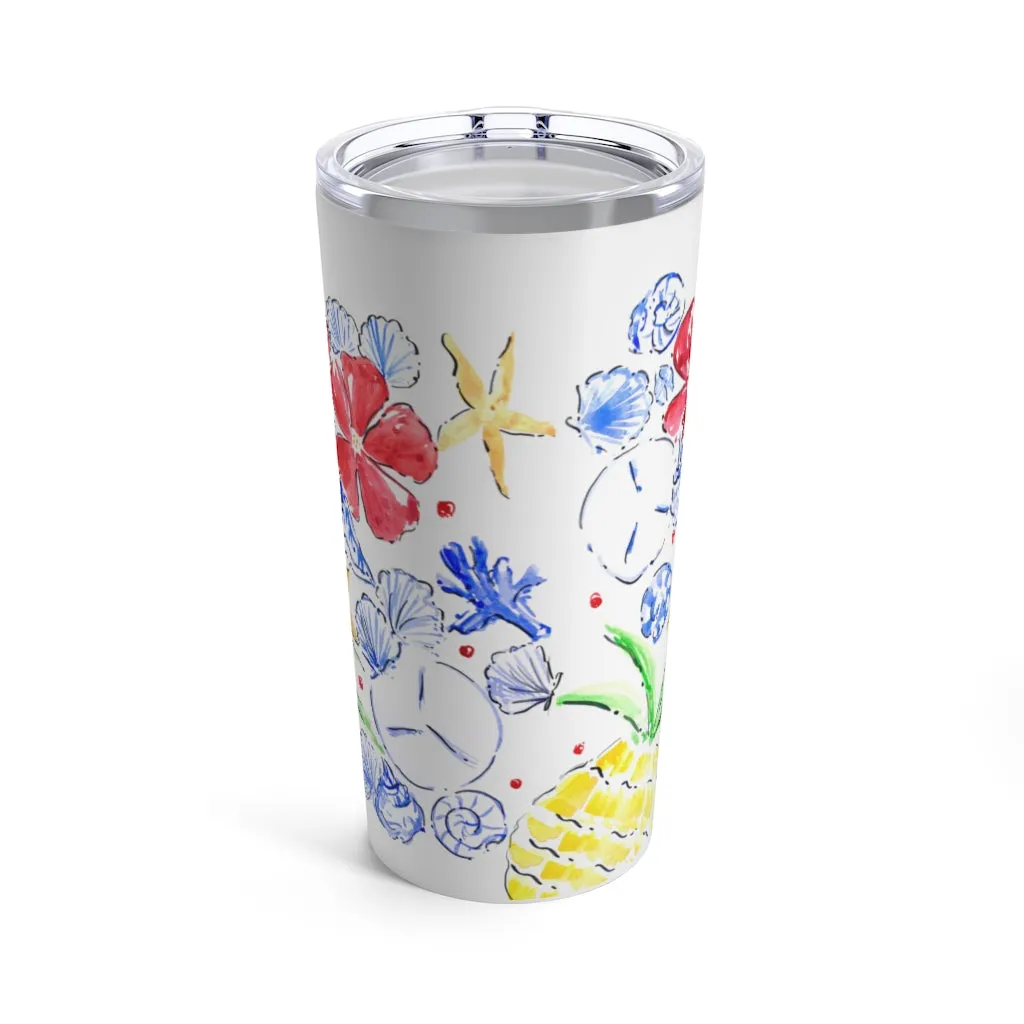 Red White and Bloom Tumbler 20oz