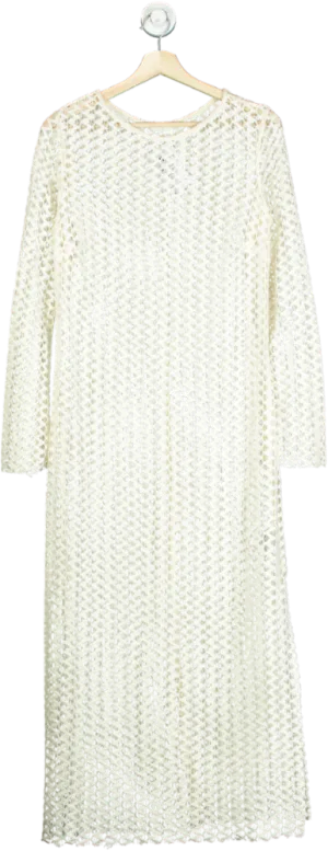 Reiss Cream Lace Long Dress UK M