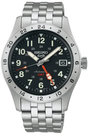 Seiko 5 Sports Automatic GMT Field Sports Style Black Dial SSK023