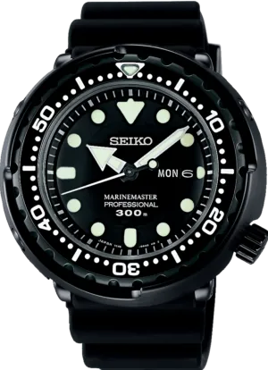 Seiko Prospex Marine Master Quartz Professional 300M Diver All-Black Tuna SBBN035
