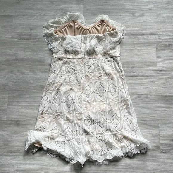 Selfie Leslie SEPTEMBER LACE MINI DRESS WHITE XXL US Size 12