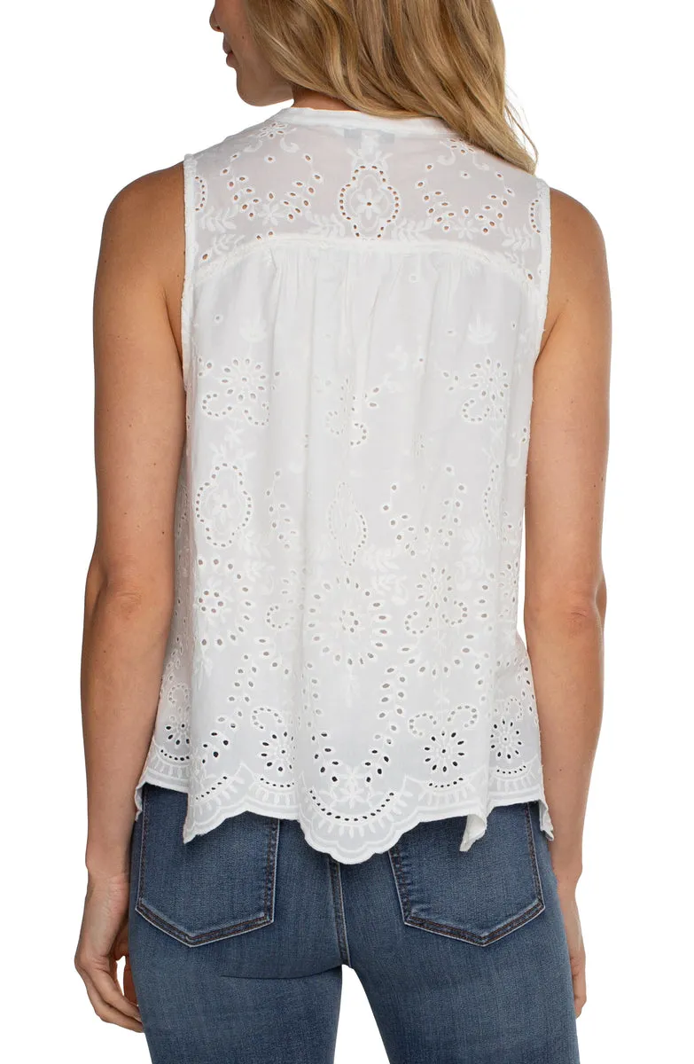 Sleeveless Eyelet Top - SALE
