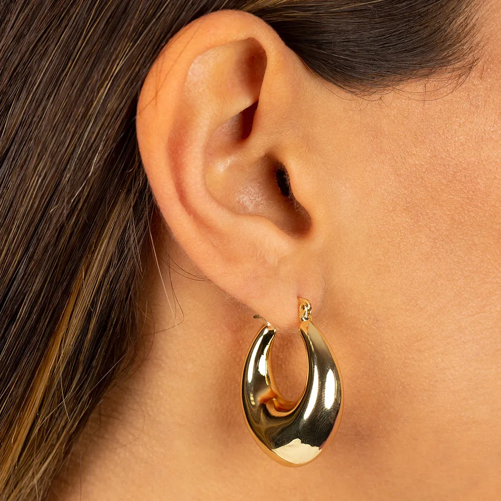 Solid Chubby XL Hoop Earring