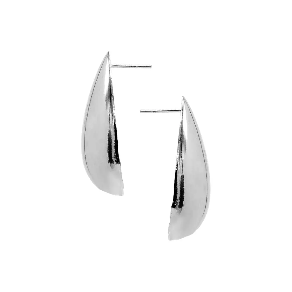 Solid Chunky Teardrop Hoop Earring