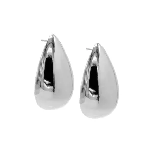 Solid Chunky Teardrop Hoop Earring