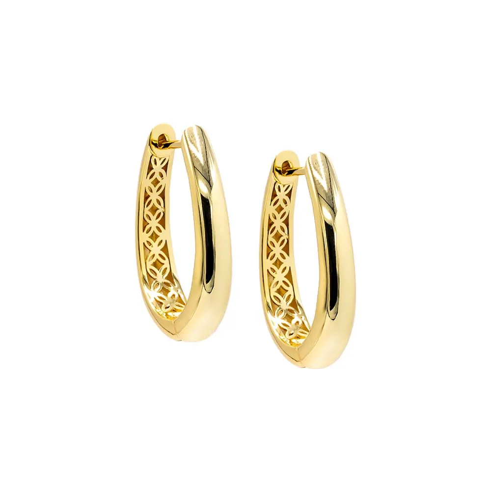 Solid Graduated Chunky Hoop Earring