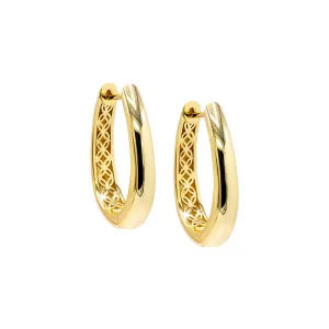 Solid Graduated Chunky Hoop Earring