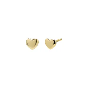 Solid Puffy Heart Stud Earring