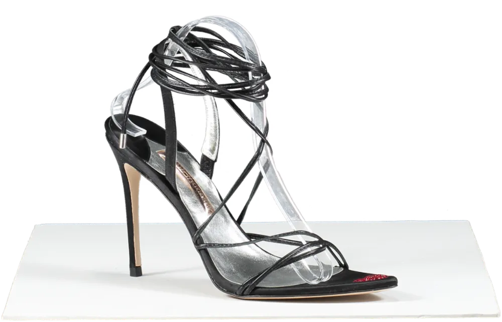Sophia Webster Black Amora Heels UK 7 EU 40 👠