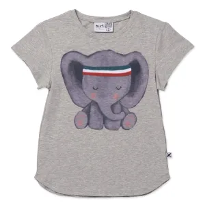 Sporty Elephant Tee- Grey Marle
