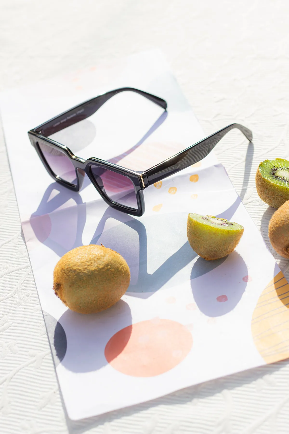 Square Narrow Block Sunglasses