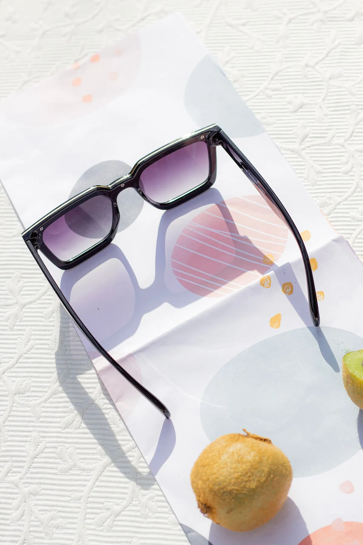 Square Narrow Block Sunglasses