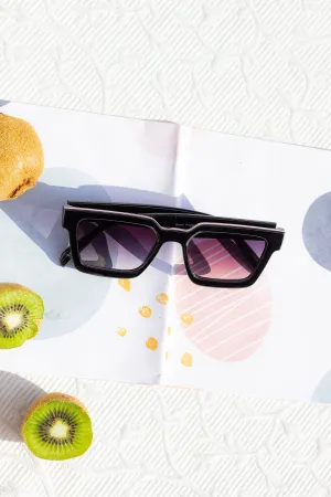 Square Narrow Block Sunglasses