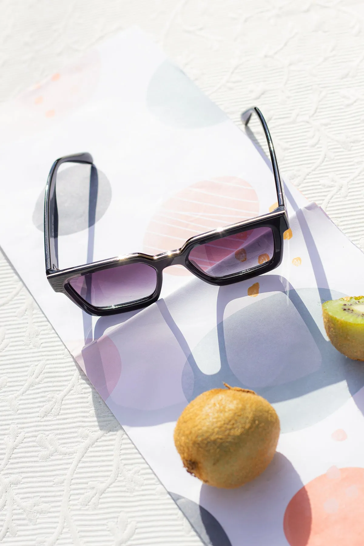 Square Narrow Block Sunglasses