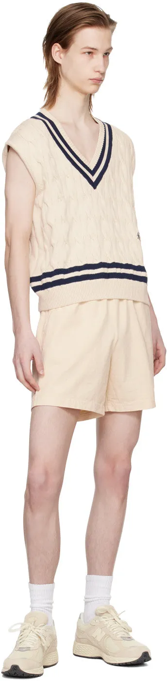 SRC Cableknit Vest - Cream/Navy