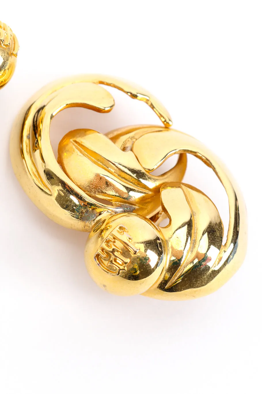 Swirl Leaf Earrings