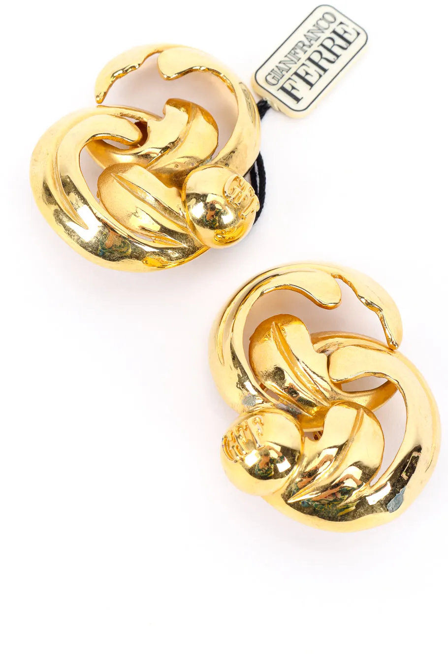 Swirl Leaf Earrings