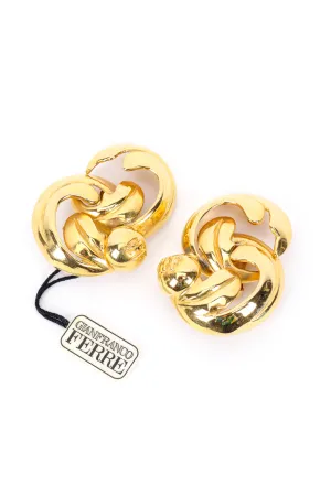 Swirl Leaf Earrings