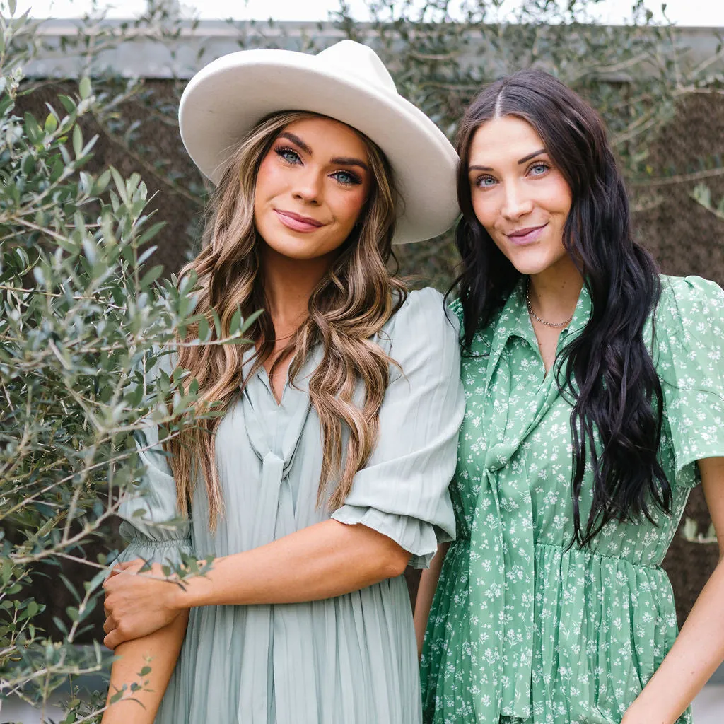 Take Me To Church Tiered Maxi Dress // Green Floral