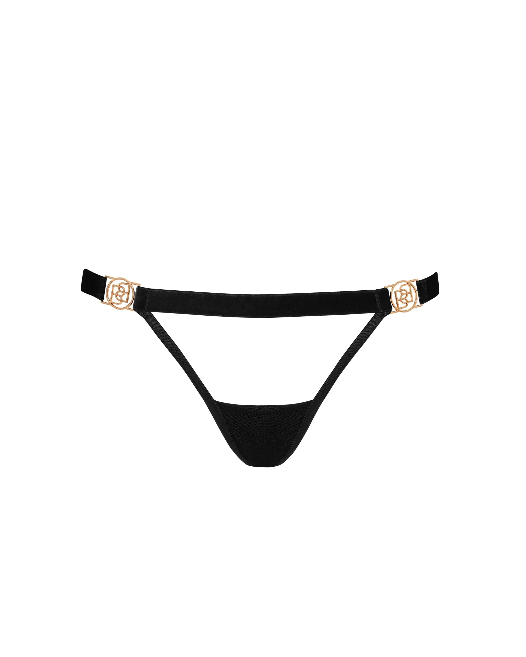 Thalia Open-Back Panty Black