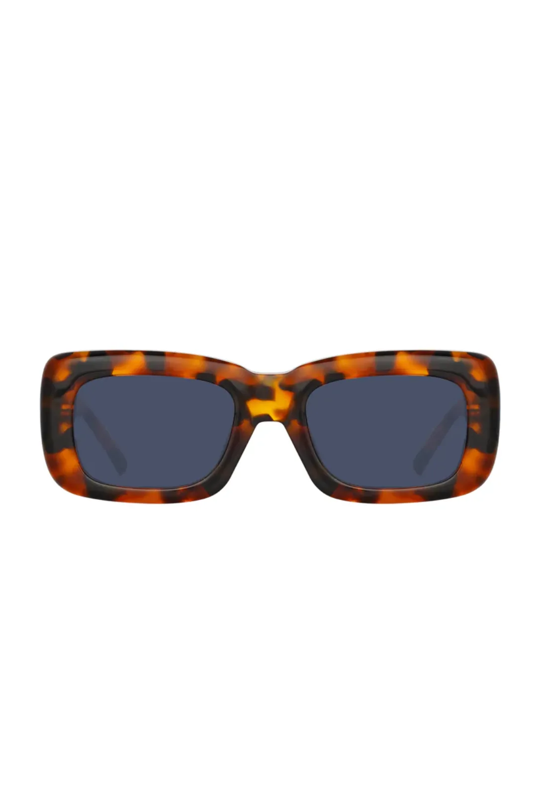 The Attico Marfa Rectangular Sunglasses | Tortoiseshell and Blue Lenses