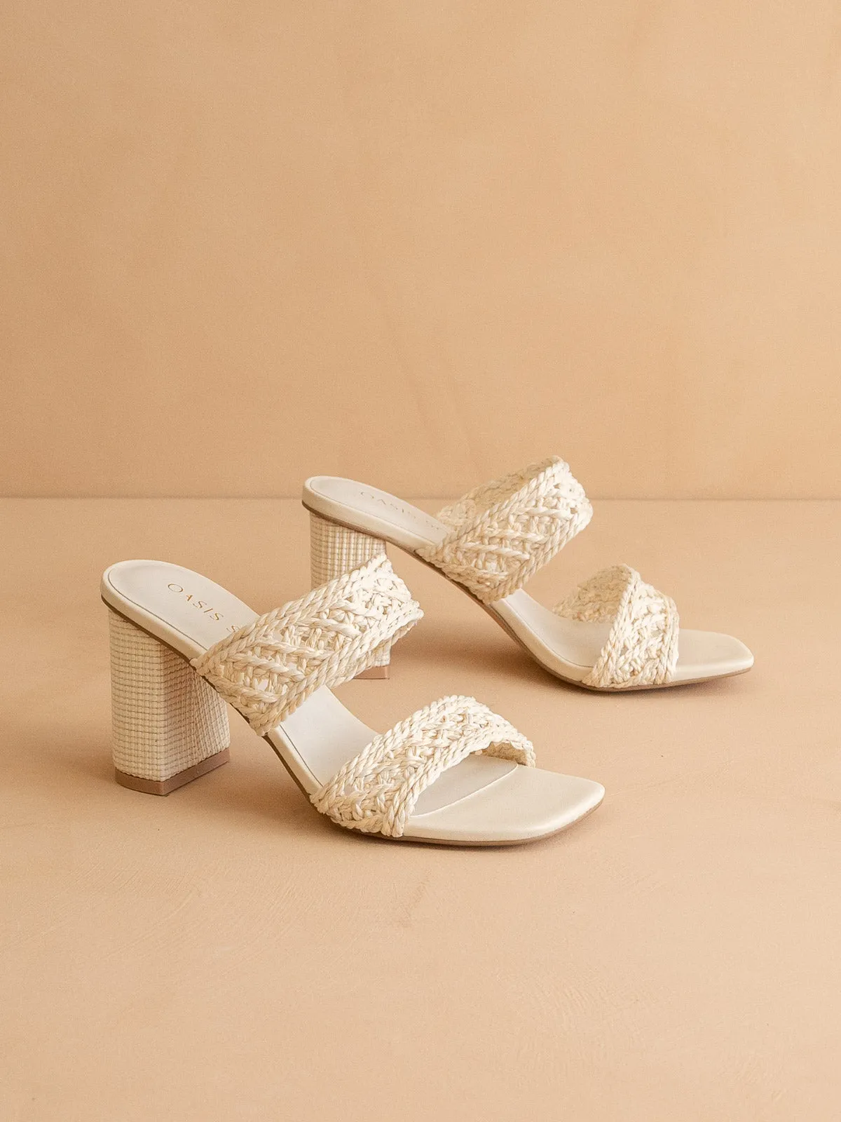The Barbara | Wheat Woven Double Band Heel