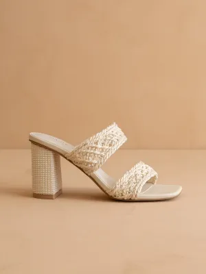 The Barbara | Wheat Woven Double Band Heel