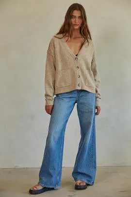 The Ingrid Stitching Details Button Up Cardigan
