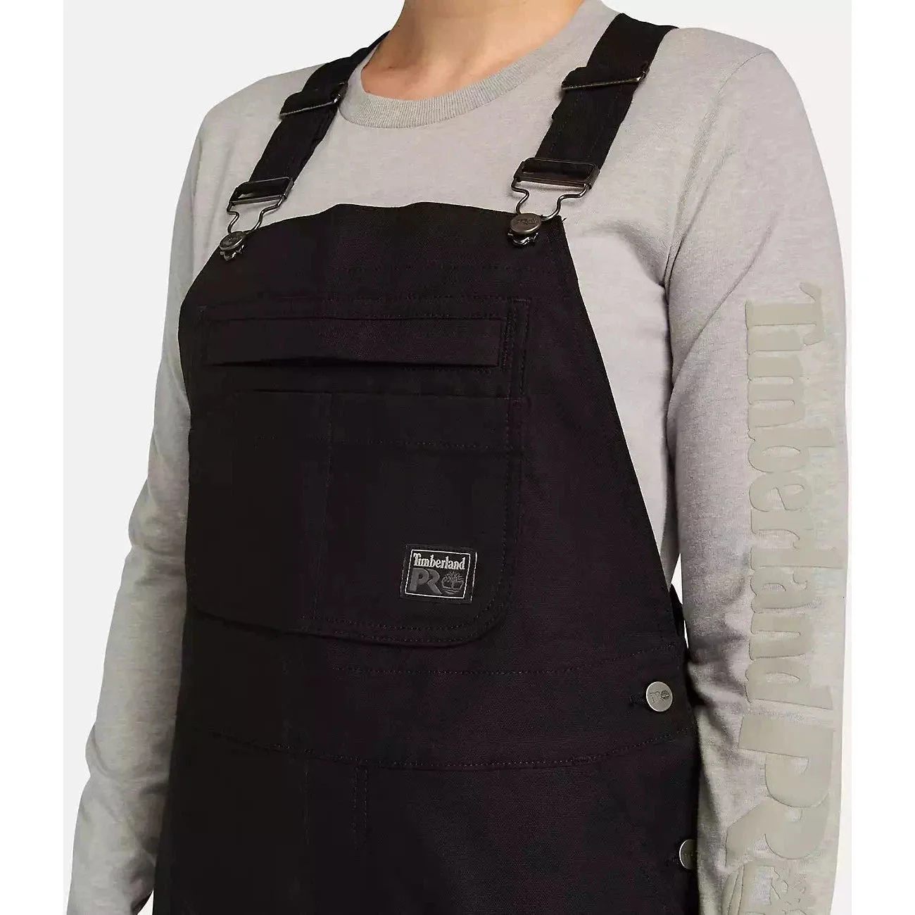 Timberland Pro Women's Gritflex Canvas Overall Work Bib -Black- TB0A5X4U001