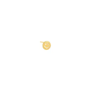 Tiny Solid Smiley Face Stud Earring