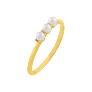 Triple Pearl Ring