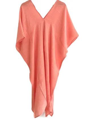 Tulum Kaftan Tunic Coral